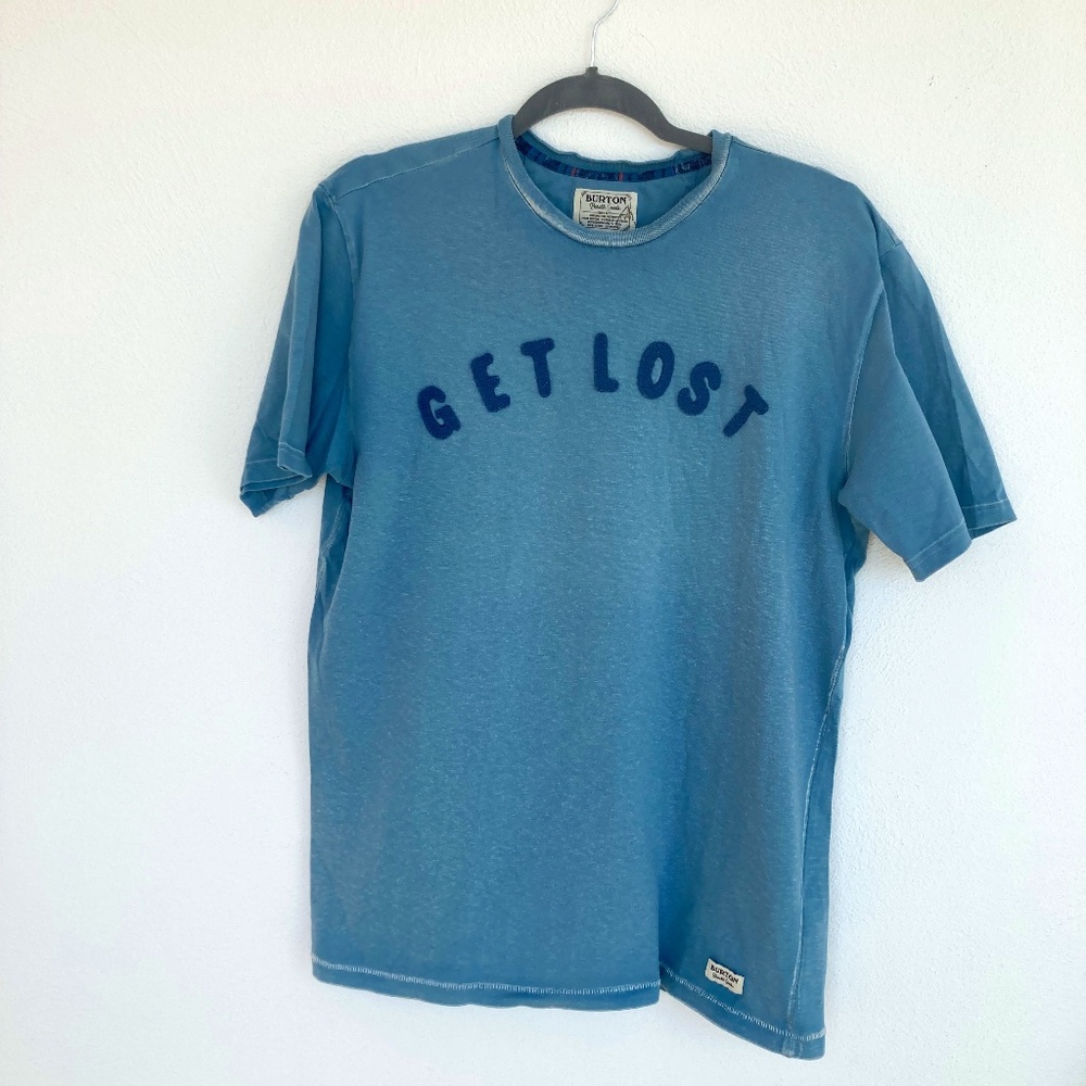 Burton Boys applique t-shirt Size M "Get Lost"